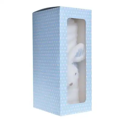 KOCYK Z KRÓLICZKIEM W PUDEŁKU BIAŁO-BŁĘKITNY