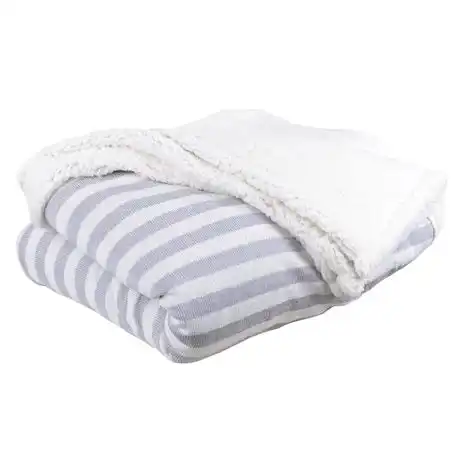 KOC SZARY W PASY 130x170CM