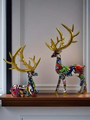 Para uroczych dekoracyjnych jeleni