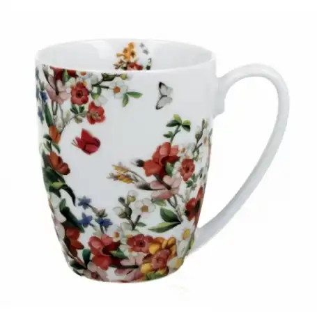 Kubek classic w koszyczku Vintage Flowers