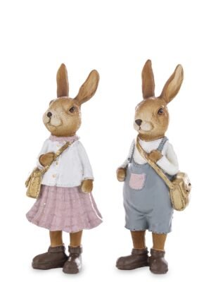 Figurka wielkanocna tworzywo sztuczne zając 15,5 cm