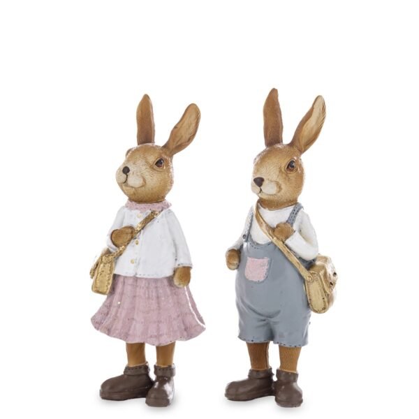 Figurka wielkanocna tworzywo sztuczne zając 15,5 cm