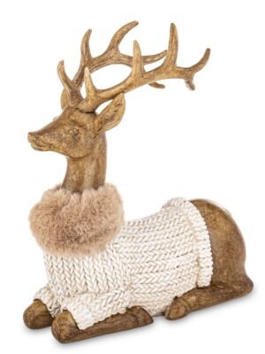 Figurka Jeleń W Sweterku Ozdoba Świąteczna Boże Narodzenie