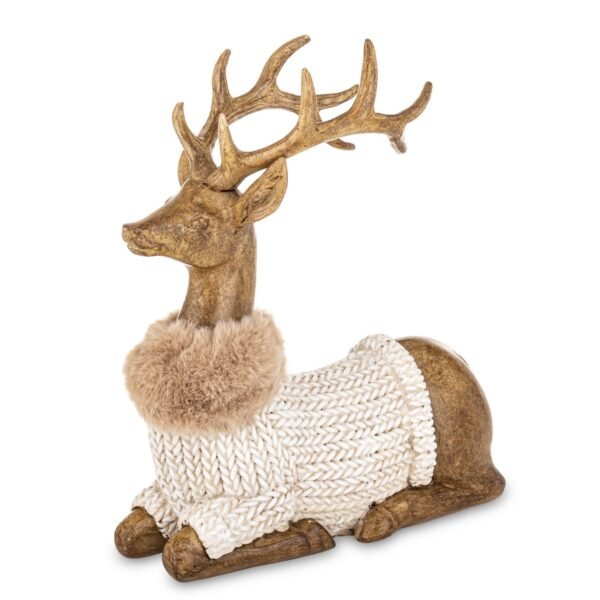 kk-2.jpg Figurka Jeleń W Sweterku Ozdoba Świąteczna Boże Narodzenie