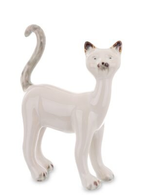 Ceramiczny Kot Dekoracyjny Kremowy Elegancja i Styl w Twoim Wnętrzu