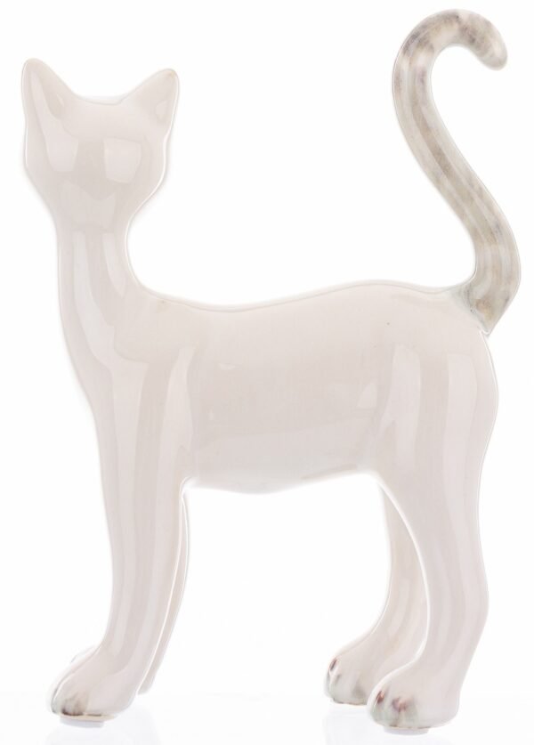 kot-3-1.jpg Ceramiczny Kot Dekoracyjny Kremowy Elegancja i Styl w Twoim Wnętrzu