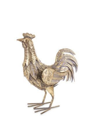 Figurka złota kura- metal