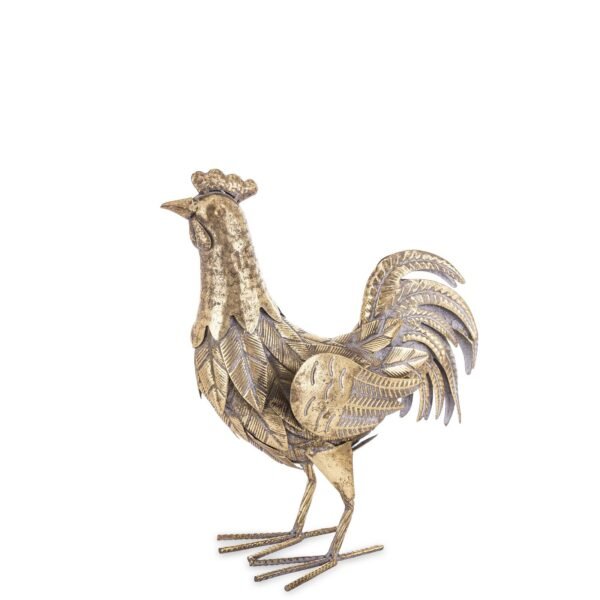 Figurka złota kura- metal