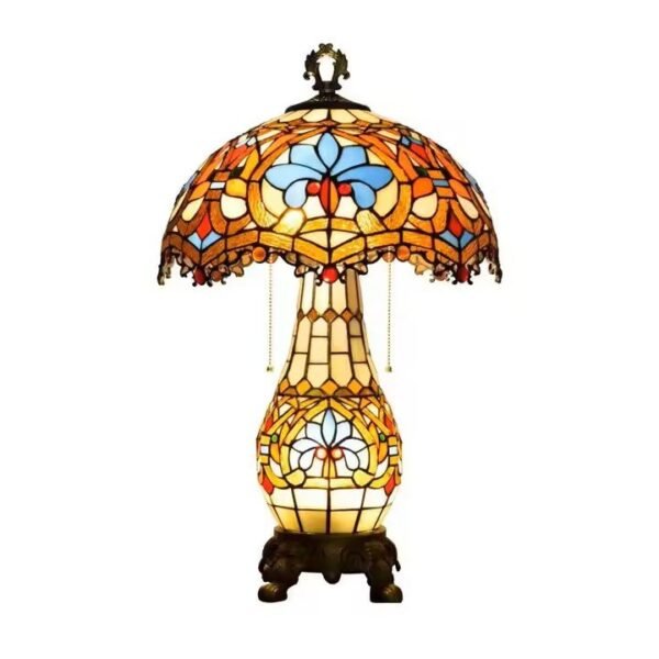 Lampa witrażowa w stylu Tiffany. Marzenie. Wysokość 64cm