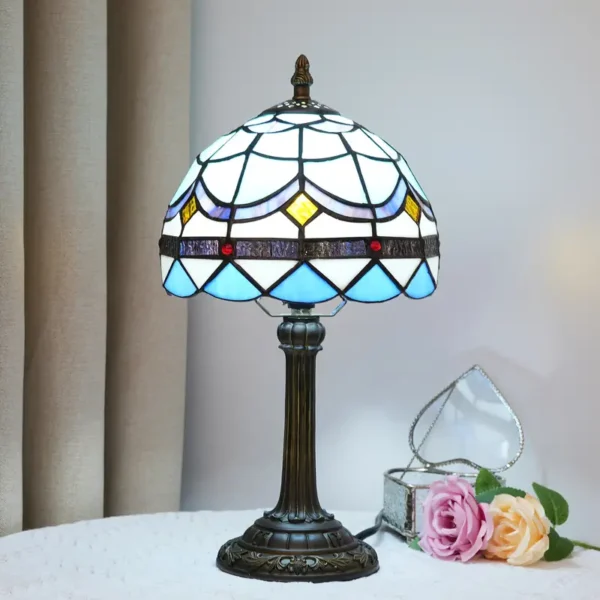 Lampa witrażowa w stylu Tiffany. Morska Bryza