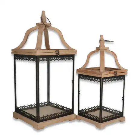 Latarnia drewniana x2