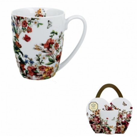 Kubek classic w koszyczku Vintage Flowers