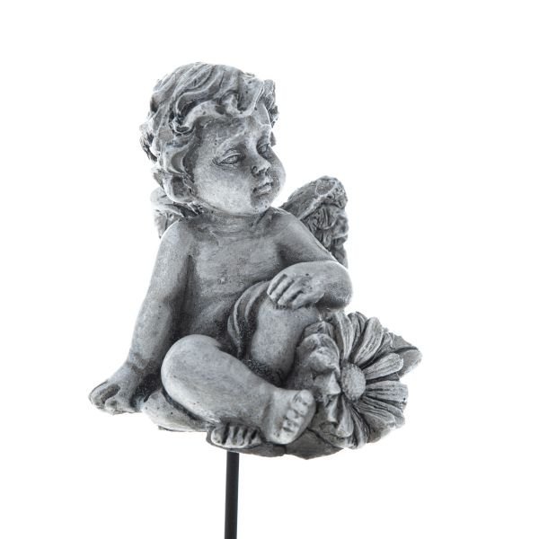 Anioł z różą - poliresinowy pik