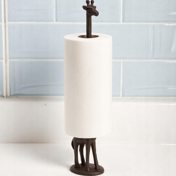 Stojak na ręczniki papierowe żyrafa figurka metal