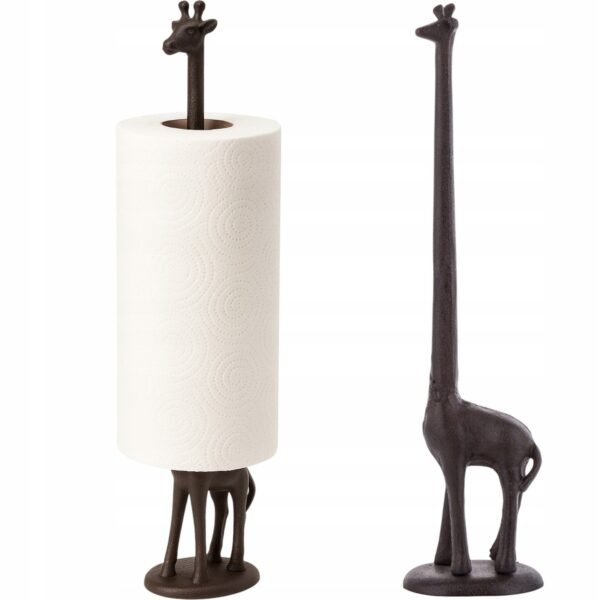 Stojak na ręczniki papierowe żyrafa figurka metal