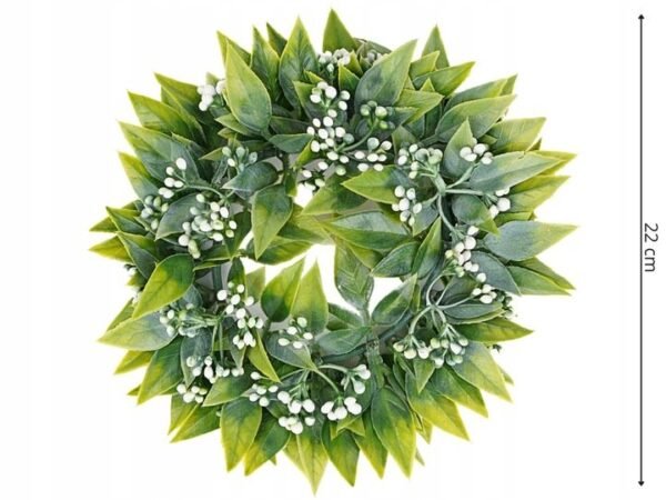 WIANEK DEKORACYJNY WIANKI BIAŁE KWIATY DUŻY