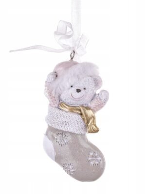 Zawieszka skarpeta misiu świąteczna na choinkę 146692