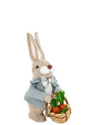 Figurka króliczka z koszykiem