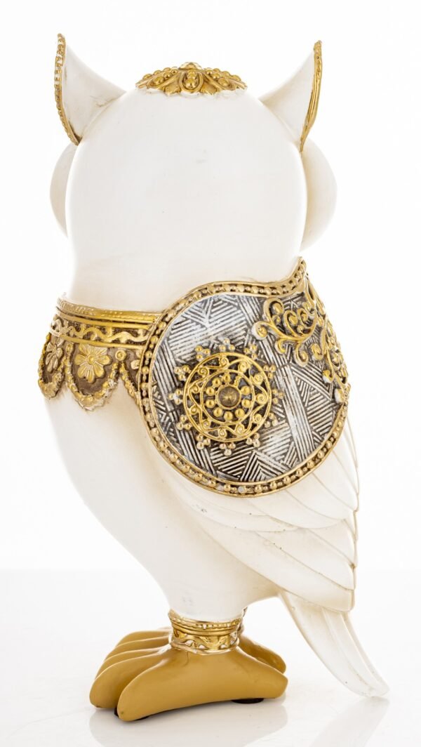 Figurka sowa dekoracyjna - ozdoba domu, elegancka figurka dekoracja stojąca