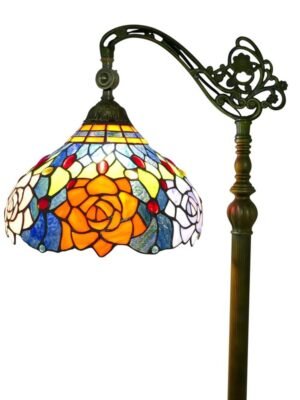 Lampa witrażowa w stylu Tiffany, podłogowa, wys. 163cm