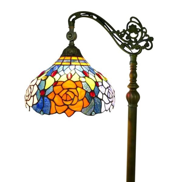 Lampa witrażowa w stylu Tiffany, podłogowa, wys. 163cm