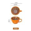 Pomarańczowy kubek ceramiczny 400ml w stylu Boho