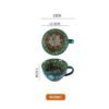 Zielony kubek ceramiczny 400ml w stylu Boho