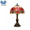 Lampa witrażowa w stylu Tiffany, Ważka w czerwieni. Duża