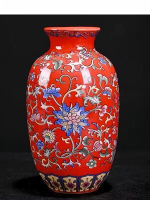 Ceramiczny wazon dekoracyjny - wysokość 15 cm