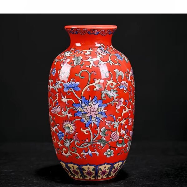 Ceramiczny wazon dekoracyjny - wysokość 15 cm