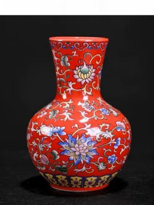 Ceramiczny wazon dekoracyjny - wysokość 15 cm