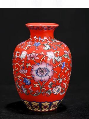 Ceramiczny, dekoracyjny wazon, wys. 15cm, ceramika hydroponiczna