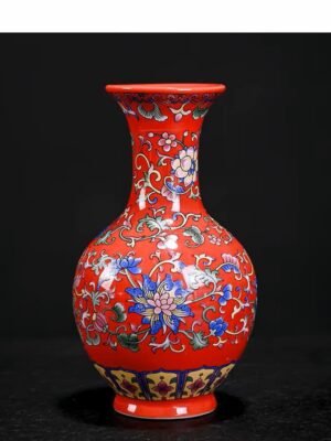 Ceramiczny, dekoracyjny wazon, wys. 15cm, ceramika hydroponiczna