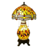 H72dda46240a24d28af7e201e3ec8ef266 Piękna lampa witrażowa w stylu Tiffany z żółtą ważką