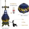 Hbe136d669fb64b83a4098da9bf843fc6k Piękna lampa witrażowa w stylu Tiffany z czerwoną ważką