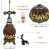 Heae81b2c28254cd190ca81cc0dfc1d0fP Piękna lampa witrażowa w stylu Tiffany z żółtą ważką