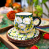 H732ea6f8422b47f3a39975b547f66fb02 Piękny, ceramiczny kubek w stylu retro o dużej pojemności 350 ml